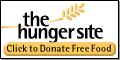 Hungerseite - Klick um die Seite zu laden, dann auf den Spendenbutton "click here..." klicken, spendet Reis für Hungernde, Sie können auch für 5 andere wohltätige Zwecke kostenlos durch Klicken spenden